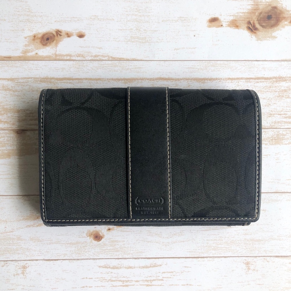 Coach Black Signature Wallet